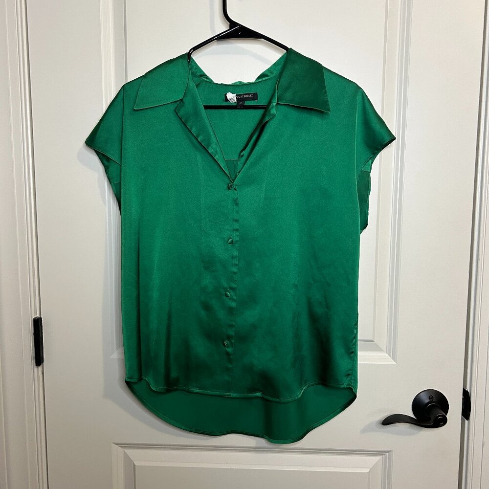 Banana Republic Green Satin Top